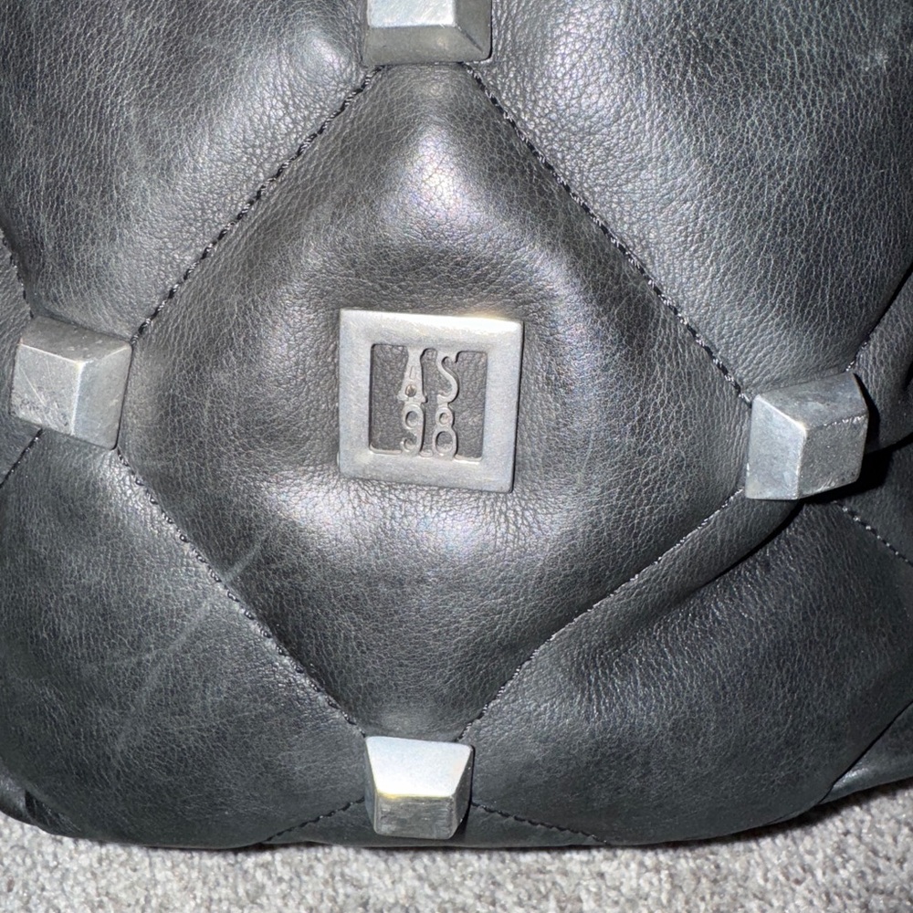 Black AS 9.8. Quilted Leather Handbag - Picture 4 of 6